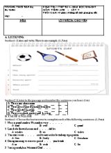 Đề kiểm tra một tiết số 4 học kì II môn Tiếng anh lớp 7 - Năm học 2016-2017 - Trường THCS Sơn Hạ
